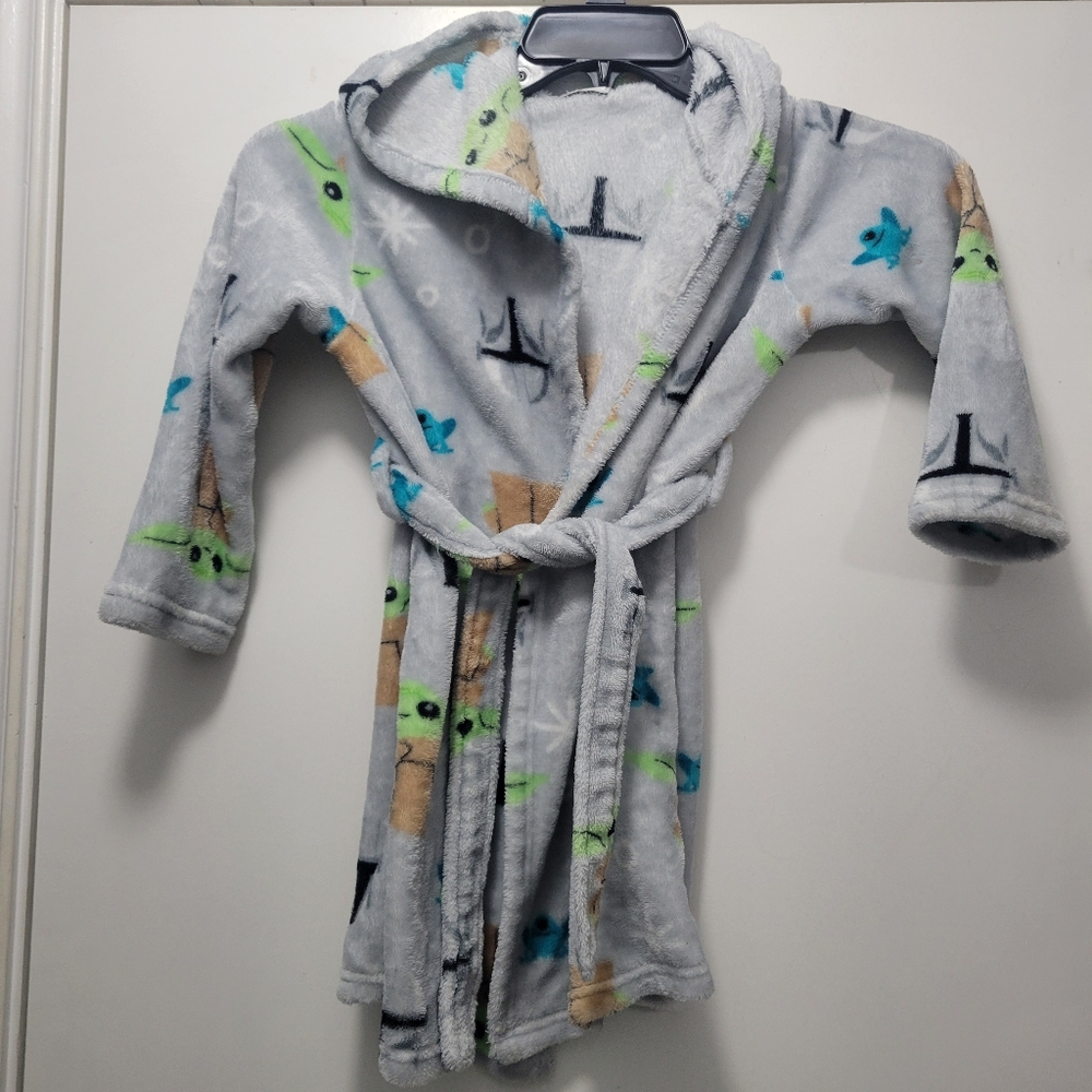 Baby Yoda Robe Hooded Bathrobe Beach Cover Boy Girl Star Wars Mandalorian, S
